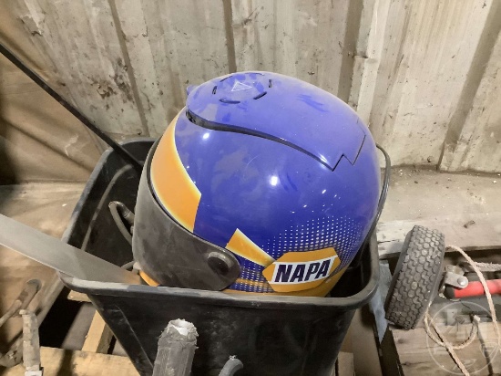 A PALLET OF, NAPA HELMET, MAIL CARRIERS, 49 CC MINI