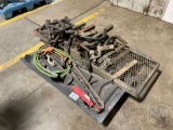 PALLET OF, HITCHES, HITCH CARRIER, CAULKING GUNS, LANDING GEAR HANDLES,