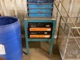 STEEL TABLE 25 IN X 21, 37 IN TALL, WITH