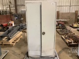 2 DOOR STORAGE CABINET WITH, MISC PARTS AND SHOP SUPPLIES