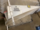 A PALLET OF, PLASTIC SHOOT, DIAMOND PLATE HYDRAULIC TANK FOR