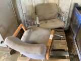 2 CUSHIONED OFFICE CHAIRS