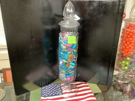 Colonial Candy CANDY CONTAINER COLONIAL SAMPLE WITH GROUND LID 29”...... | Art ...