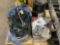 2 FLAT PANEL LED LIGHTS, VARIOUS HOSES, TRASH CAN, TOTE