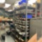 VARIOUS BOLTS, SPARK-PLUGS, WIRE LUGS, GAS PUMP HOSES, PARTS, PUMP,