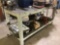 6’......X36”...... STEEL WORK TABLE, BENCH GRINDER, WITH PARTS CABINET