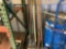 RAKE, POST HOLE DIGGER, SHOVEL AND CONTENTS ON PEG BOARD