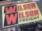 2 METAL WILSON FREIGHT SIGNS ONE SIDED 94”...... X 34”......