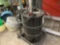 BARREL CART WITH PUMP AND OIL DRUM