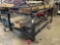 STEEL TABLE WITH CONTENTS OF VARIOUS METALS
