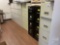 5 FILING CABINETS, ONE FIREPROOF FILING CABINET, PAPER SHREDDER, SHELVING
