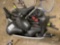 TOTE OF BICYCLE SEATS AND HANDLE BARS