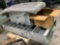 METAL SHELF, METAL WASH TUB, AUGER BIT, PETERBILT MATTRESS ELECTRIC