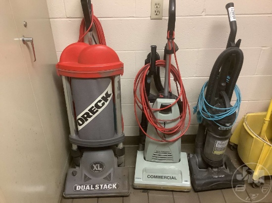 3 VACUME CLEANERS, ORDECK, TITAN WITH HEPA FILTRATION, EUREKA