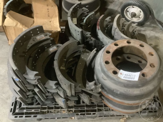 NEW, BRAKE SHOES AND 2 BRAKE DRUMS