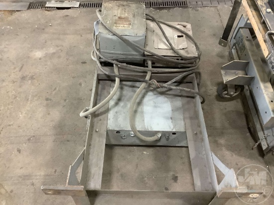 3 POWER BOXES ON A STEEL STAND