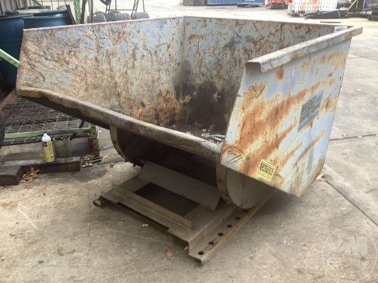 USED WRIGHT STANDARD DUTY 3 CY CAPACITY DUMPING HOPPER