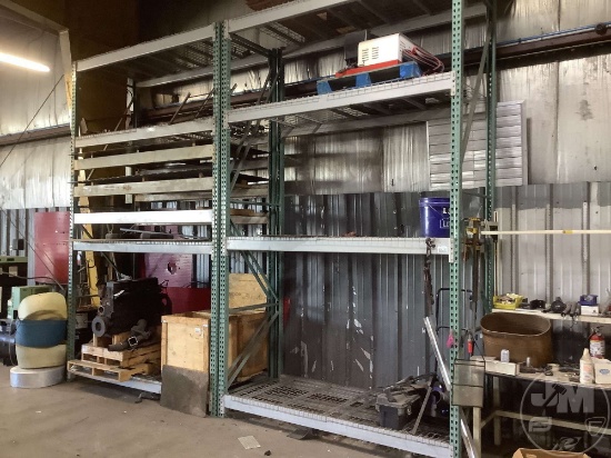 2 TIERS OF PALLET RACKING, NO CONTENTS
