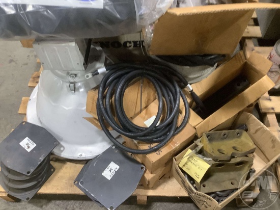 BRACKETS, COMPRESSOR DELAY BOXES, HENDRICKSON RUBBER ABSORBERS, SPOT LIGHT, HANGING