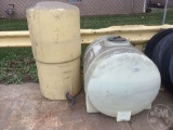 2 PLASTIC TANKS, 1 IS 225 GALLON, 1 IS 165