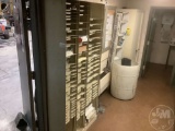 SLOTTED STORAGE CABINET, WALL ENCLOSED CASE DISPLAY, DOUBLE DOOR METAL