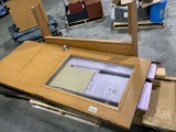 QUEEN BED FRAME WITH HEADBOARD AND FOOTBOARD, WOODEN DOORS, STORM