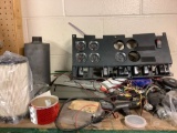 SHELF WITH RADIOS, DASH PANEL, BOX WITH HEAD LIGHTS AND
