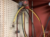ROBINAIR AC RECHARGING HOSES AND GUAGES
