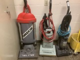 3 VACUME CLEANERS, ORDECK, TITAN WITH HEPA FILTRATION, EUREKA