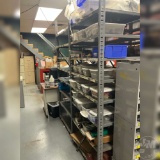 METAL SHELVING, QTY OF 4 SECTIONS, ****DOSE NOT INCLUDE CONTENTS****