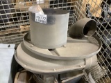 BLOWER FAN, ELECTRICAL BOXES, ELECTRIC MOTOR, BOX OF PVC FITTINGS,