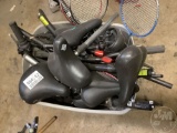 TOTE OF BICYCLE SEATS AND HANDLE BARS