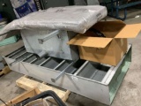METAL SHELF, METAL WASH TUB, AUGER BIT, PETERBILT MATTRESS ELECTRIC