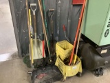 MOPS AND MOP BUCKETS, DUST PAN, SHOVELS, DUST MOPS, WINDOW