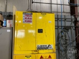 JUSTRITE FLAMMABLE STORAGE CABINET WITH CONTENTS