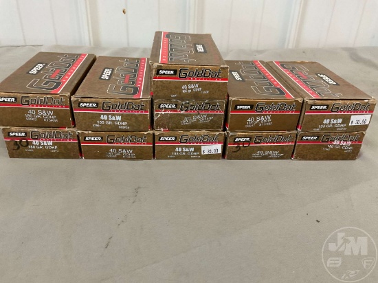 APPROXIMATELY 550 ROUNDS OF SPEER GOLDDOT 40 SMITH & WESSON