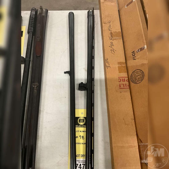 2 SHOT GUN BARRELS 1 12GA 24”...... NO CHOKE, 1