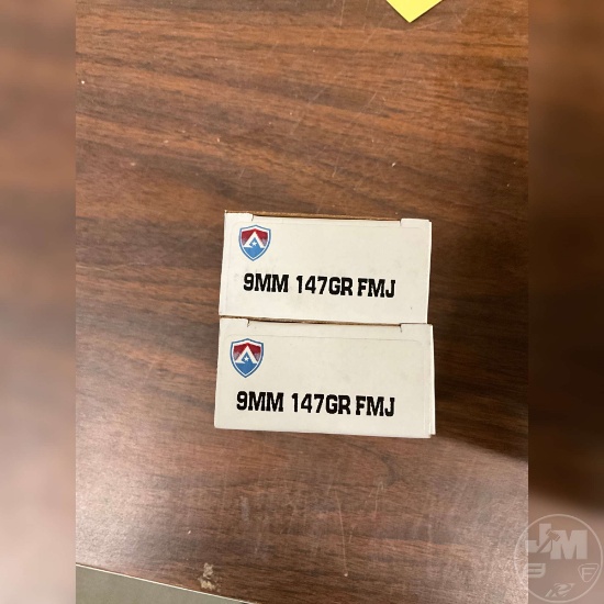 100 ROUNDS 9MM FMJ