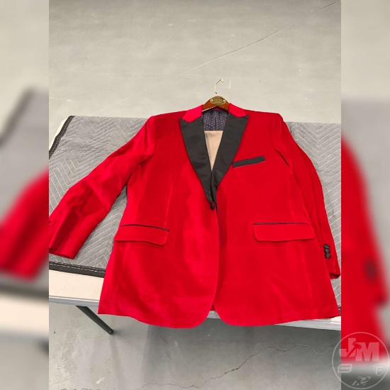 CUSTOM TAILORED SUIT TOM JAMES HOLLAND & SHERRY RED
