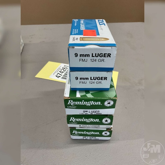 250 ROUNDS 9MM