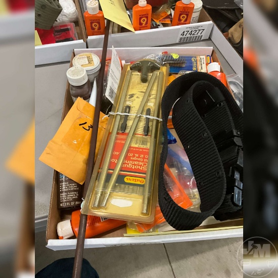 FLAT OF GUN CLEANING SUPPLIES