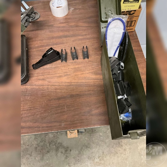 AMMO BOX OF MISC MAGS LOCKS SPRINGFIELD SCOPE MOUNT
