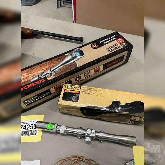 3 SMALL RIFLE SCOPES TASCO,BSA,