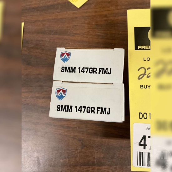 100 ROUNDS 9MM FMJ