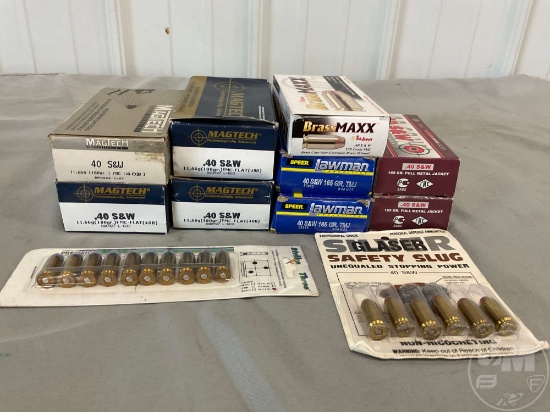 APPROXIMATELY 450 ROUNDS OF 40 SMITH & WESSON WILL NOT