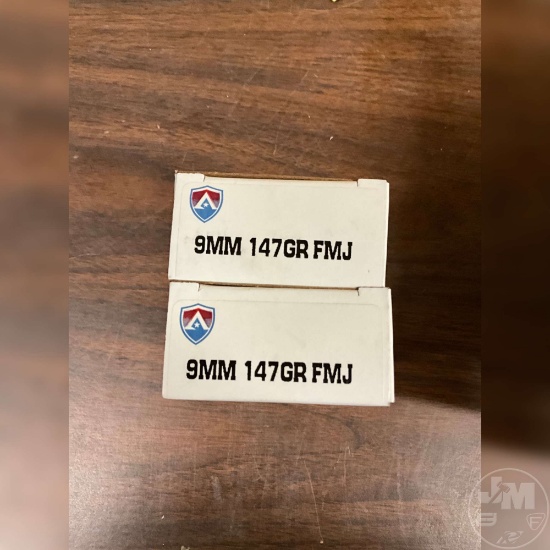100 ROUNDS 9MM FMJ