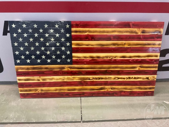 HANDMADE WOOD AMERICAN FLAG TO BENEFIT K9’......S FOR WARRIORS. YOUR