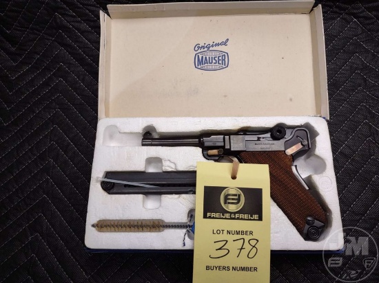 ORIGINAL MAUSER PARABELLUM MODEL LUGER PO8 MAUSER AUTOMATIC PISTOL 9MM SN: 11.00.2168