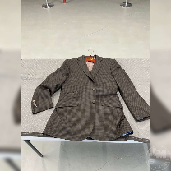 CUSTOM TAILORED SUIT TOM JAMES HOLLAND SHERRY BLACK / BROWN