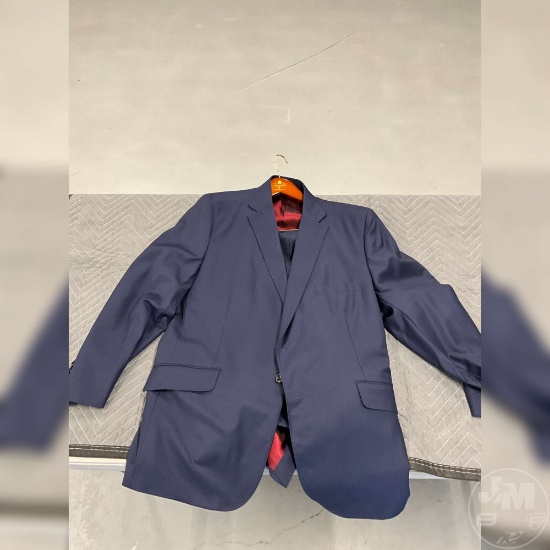 CUSTOM TAILORED SUIT TOM JAMES HOLLAND & SHERRY BLUE/RED